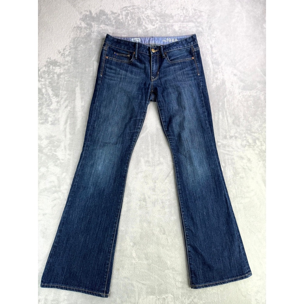 GAP 1969 Curvy Bootcut Jeans Womens 8/29 Blue Denim Cotton Low Rise Medium Wash